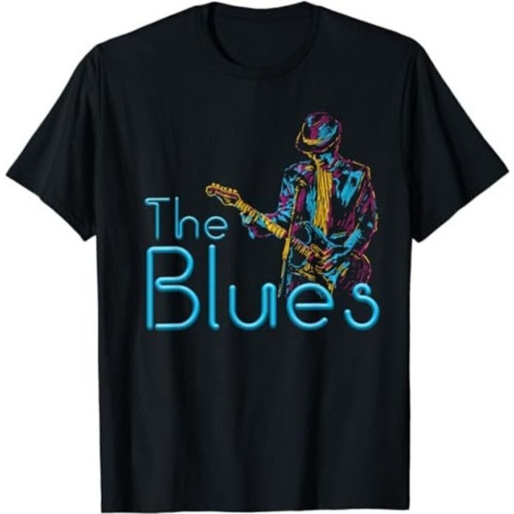 Guitarist Blues Musician Graphic Tee Blues Music Lover Band Fan T-Shirt